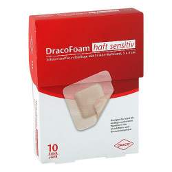 DracoFoam Haft sensitiv Schaumstoffverband 5 x 5cm 10 Stück