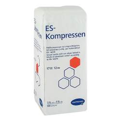 ES-KOMPRESSEN unsteril 7,5x7,5 cm 12fach