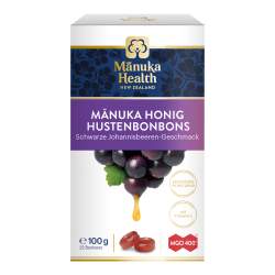 MANUKA HEALTH MGO 400+ Lutschbonb.schw.Johannisb.