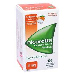 Nicorette 4mg Freshfruit Gerke 105 Kaugummi