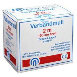 VERBANDMULL 2x1 m zickzack BW 20/100 unsteril