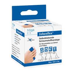 ZEHENFLEX Schaumstoffband.4 cmx5 m latexfrei blau